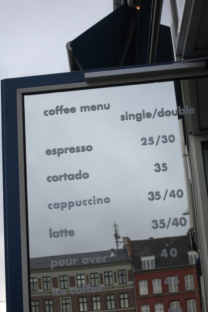 Prolog's coffee menu