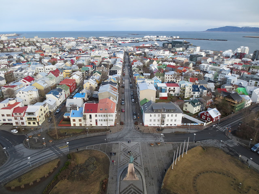 View from top of Hallgrímskirkja