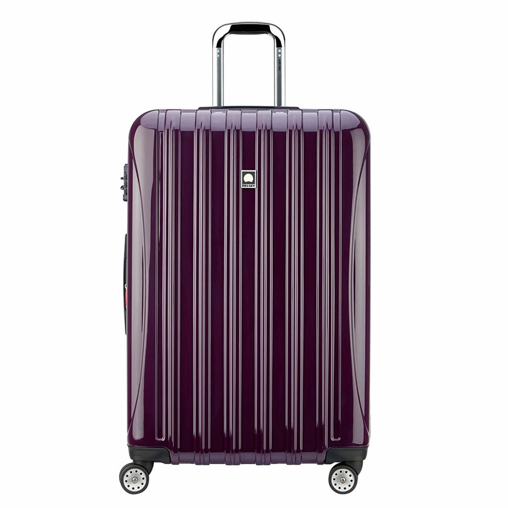 Plum Purple DELSEY Paris Helium Aero Hardside Luggage with Spinner Wheels