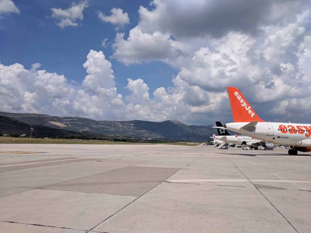 EasyJet, Star Alliance, and Volotea aircraft at Split Airport, Croatia aircraft