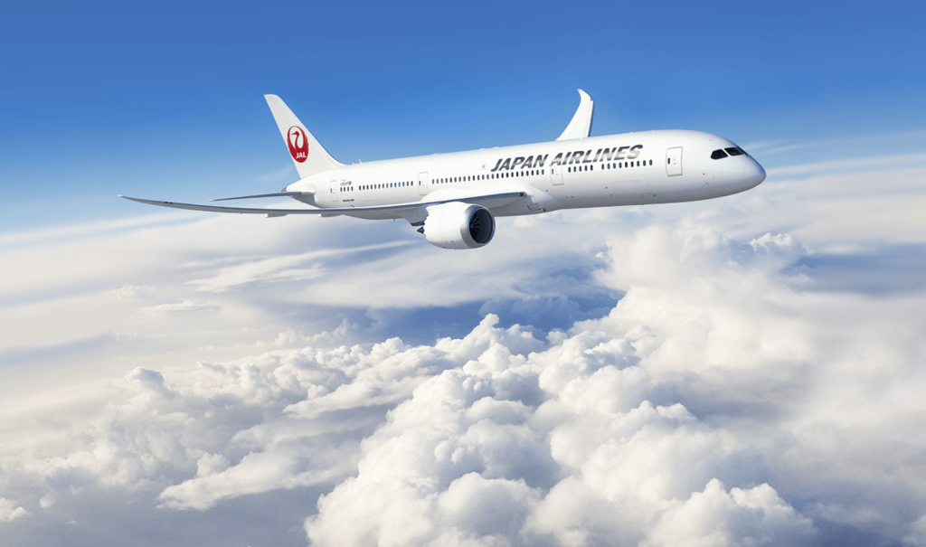 Photo of Japan Airlines 787 in the air