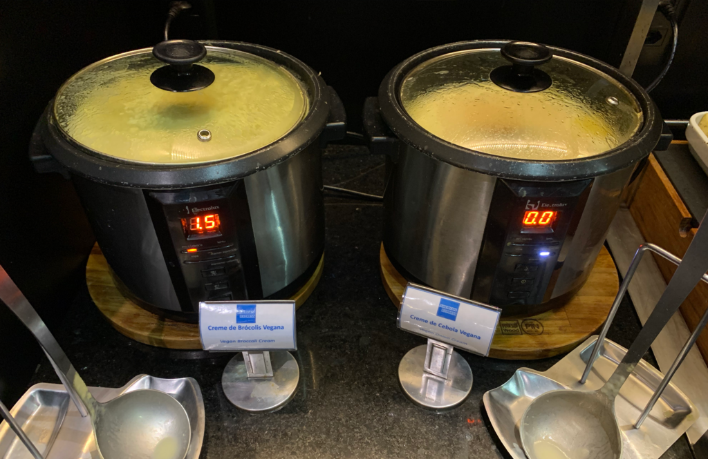 two large pots with a digital display