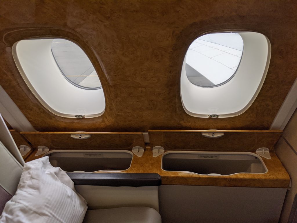 a window on a plane