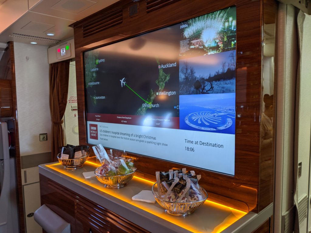 a large screen on a counter