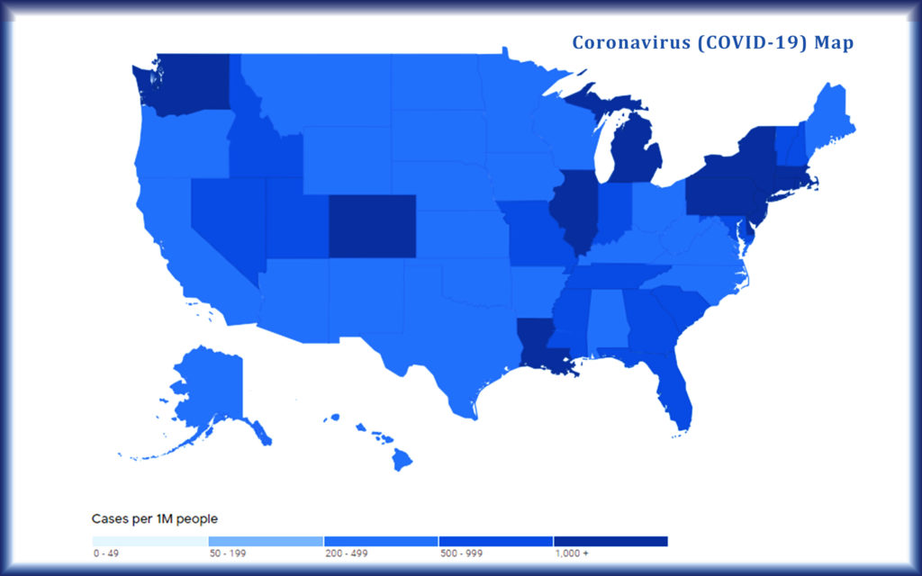 Coronavirus Tips Report Card COVID-19 Google Maps USA