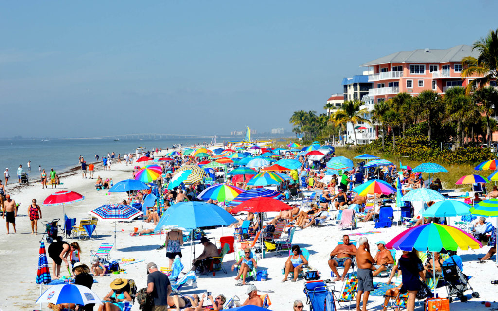 Coronavirus Tips Report Card COVID-19 USA Florida Beach