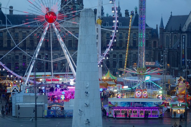 Empty amusement park in Amsterdam