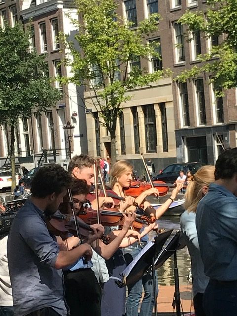 Street musicians in Amsterdam