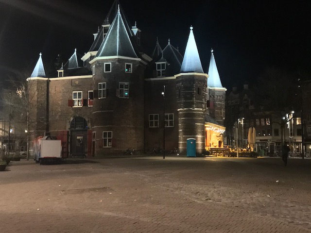 Empty tourist sites in Amsterdam