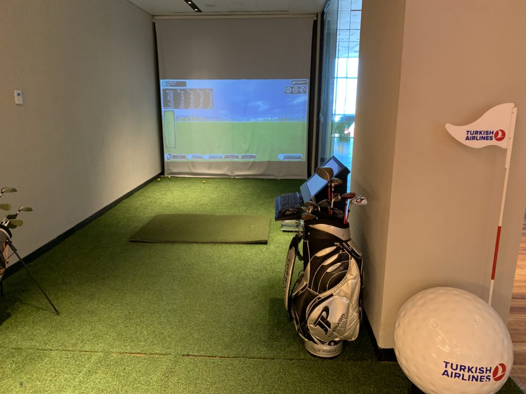 a golf bag on the floor