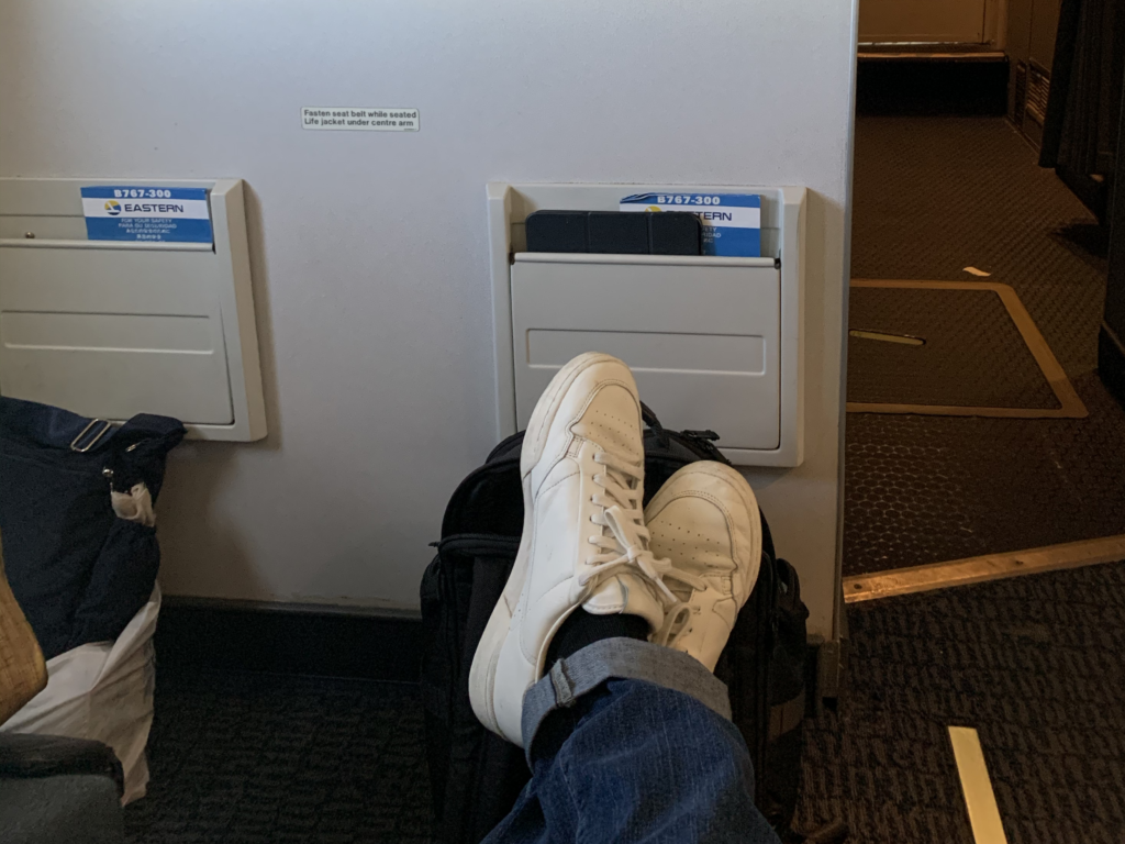 The first row of premium class had the best leg room the Eastern Airlines 767. 