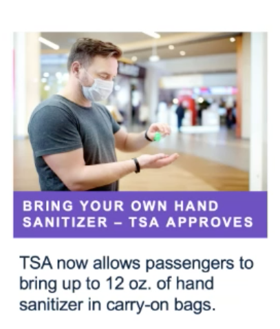 TSA Hand Sanitizer 12 oz Carry-On Bags