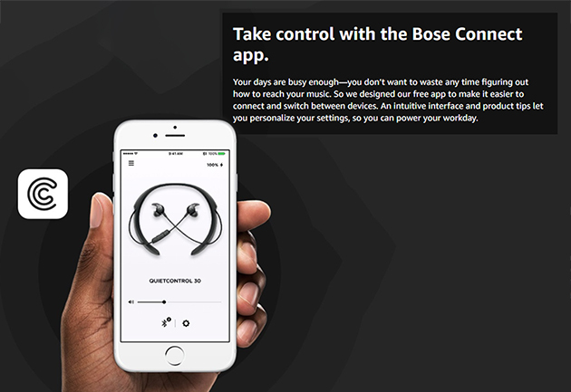 Bose Quietcontrol 30 Wireless Headphones Mobile App