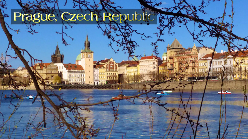 American Digital Nomads Work Remotely From Czech Republic Prague Summer Day