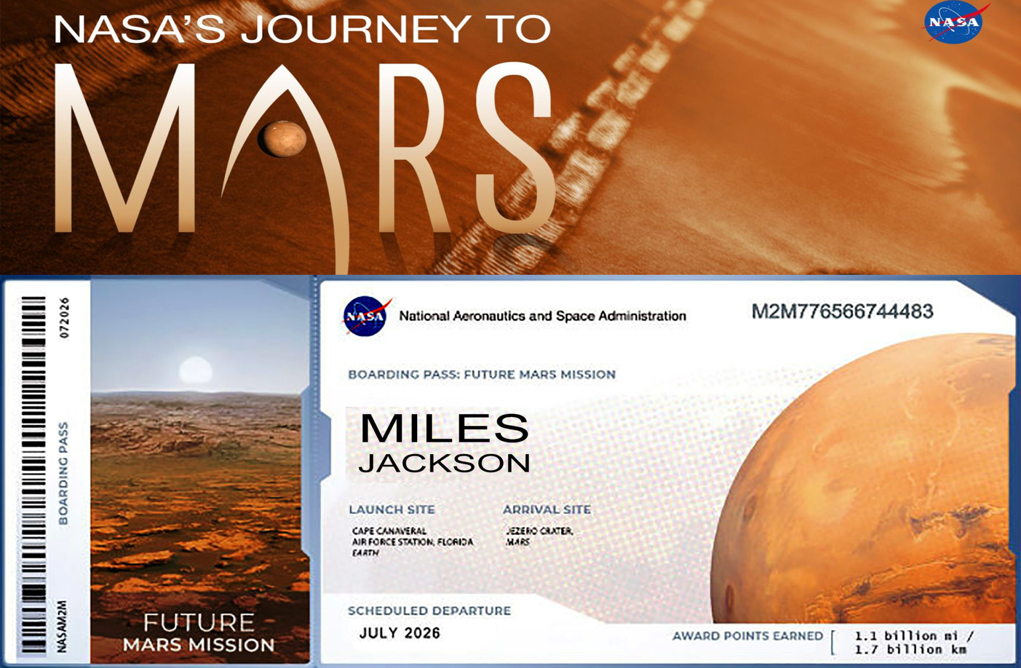 Send Your Name To Mars Get Official Nasa Boarding Pass Earn Mars Frequent Flyer Points
