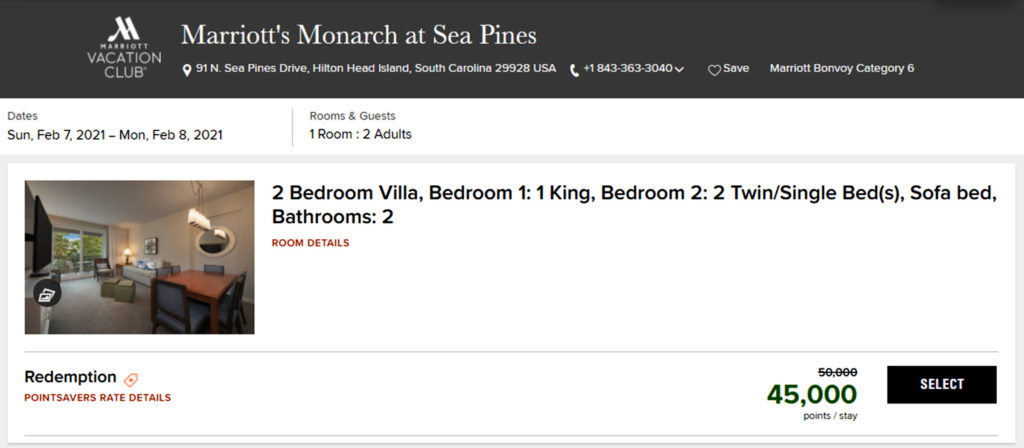 Marriott's Monarch at Sea Pines - Free Marriott Bonvoy Platinum Elite