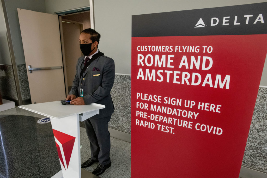 Delta COVID-Tested Flights Find a PCR Test Amsterdam Rome