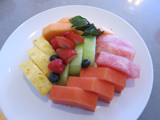 Delicious fruit plate from room service, Hyatt Regency Mexico City