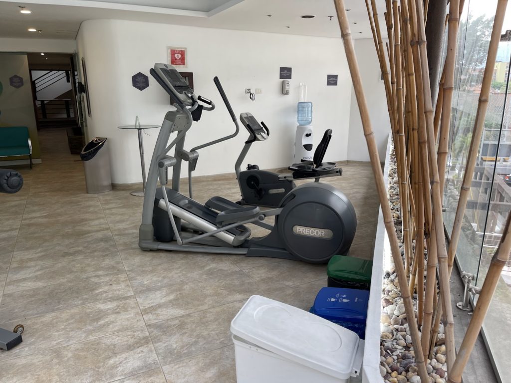 a gym with exercise machines