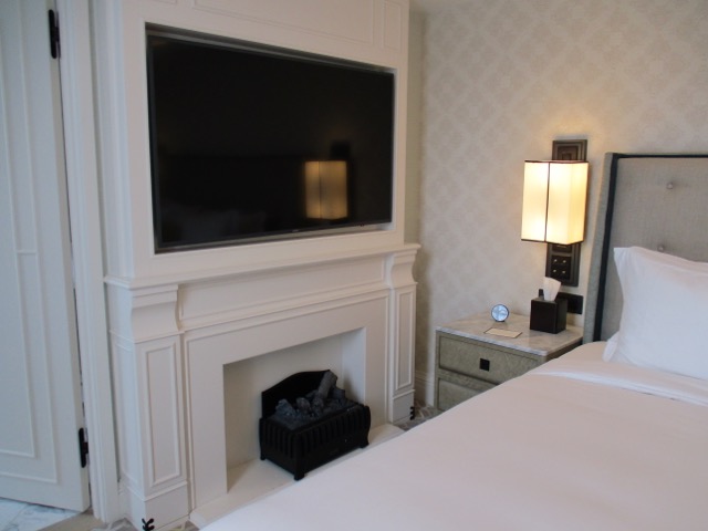 Fireplace corner in suite at Great Scotland Yard Hotel
