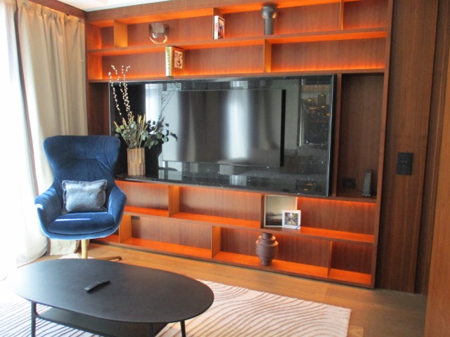 Overview of living room area in suite