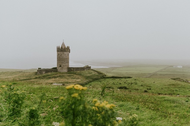 Castle in Ireland countryside