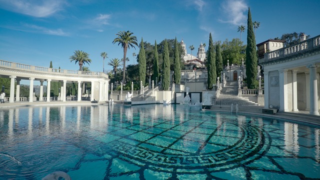 Hearst Castle pool with trees