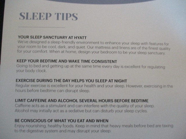 Sleep tips from the Grand Hyatt Melbourne