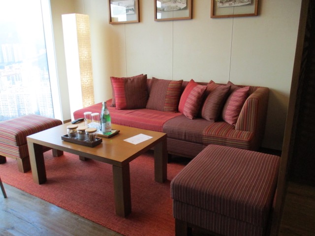Park Hyatt Busan suite living room couch