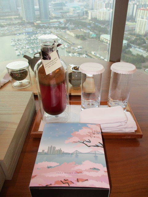 Park Hyatt Busan fresh juice welcome amenity