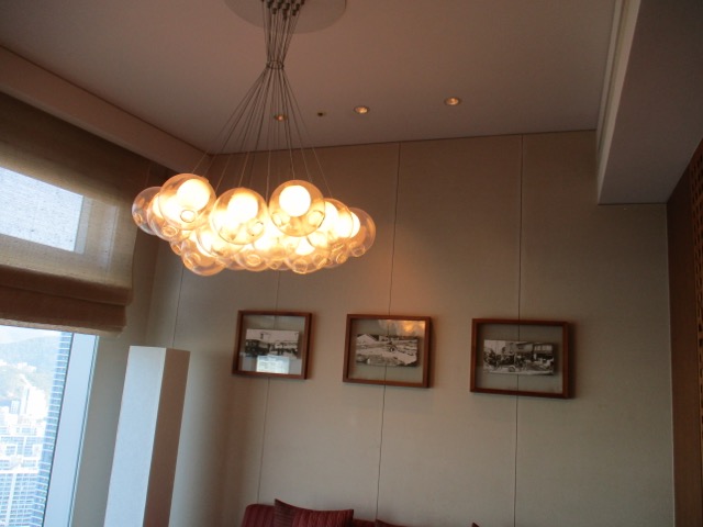 Park Hyatt Busan chandelier with too many glass balls