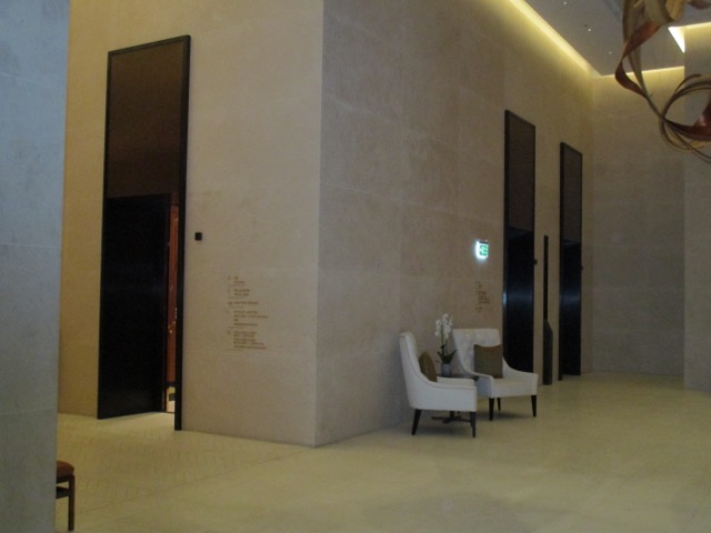 Park Hyatt London elevators off lobby