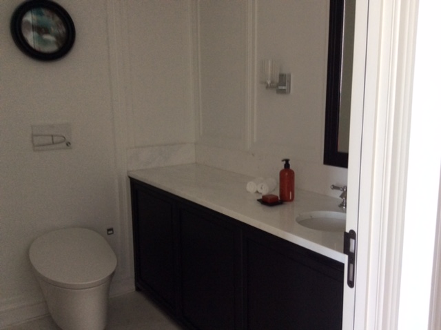 Park Hyatt London suite bathroom just off the entry way